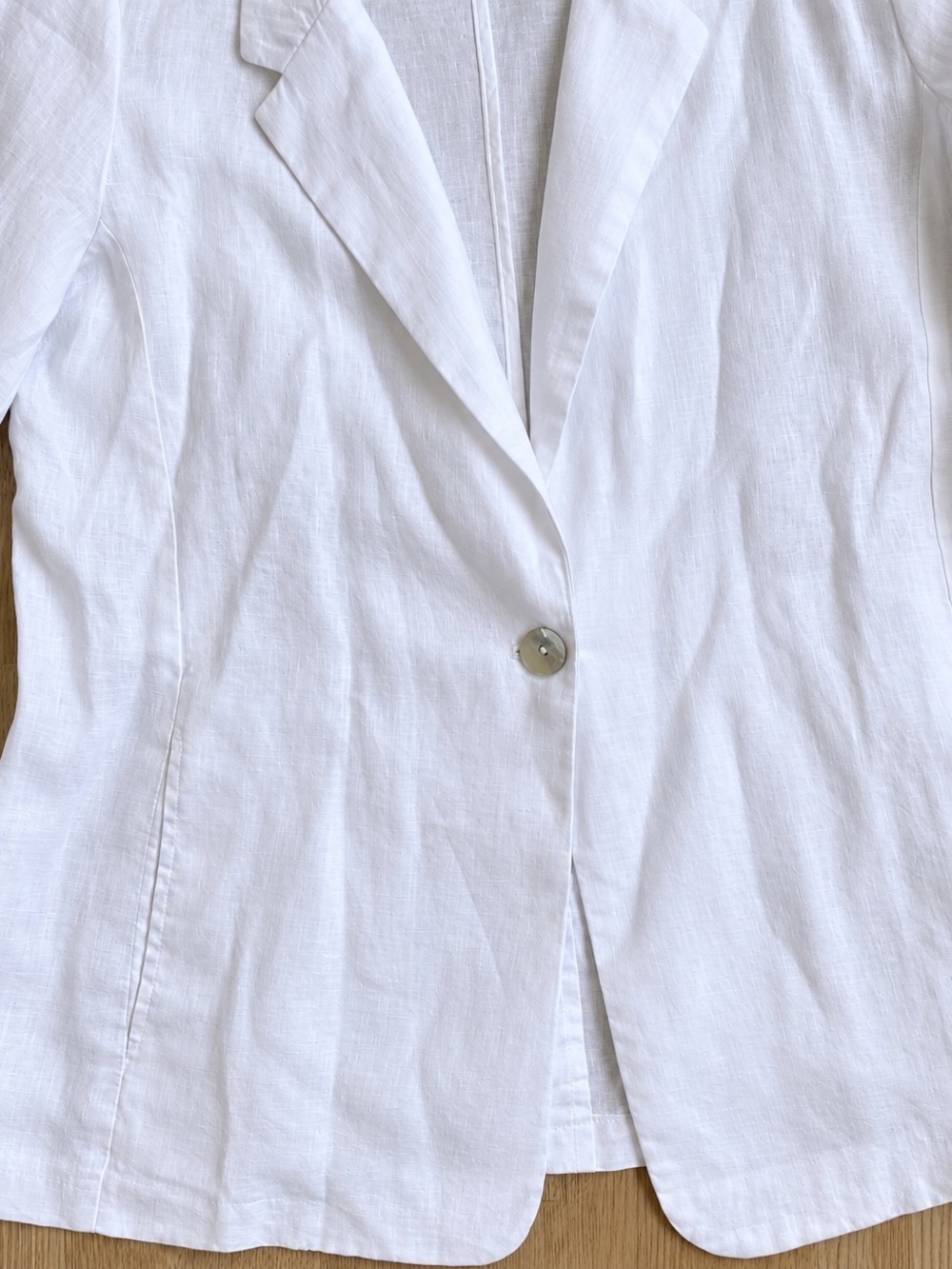 Christian Siriano New York White 100% Linen Blazer Jacket Size M - Picture 6 of 11